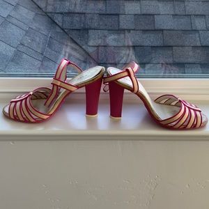 Marc by Marc Jacobs pink and cream heels